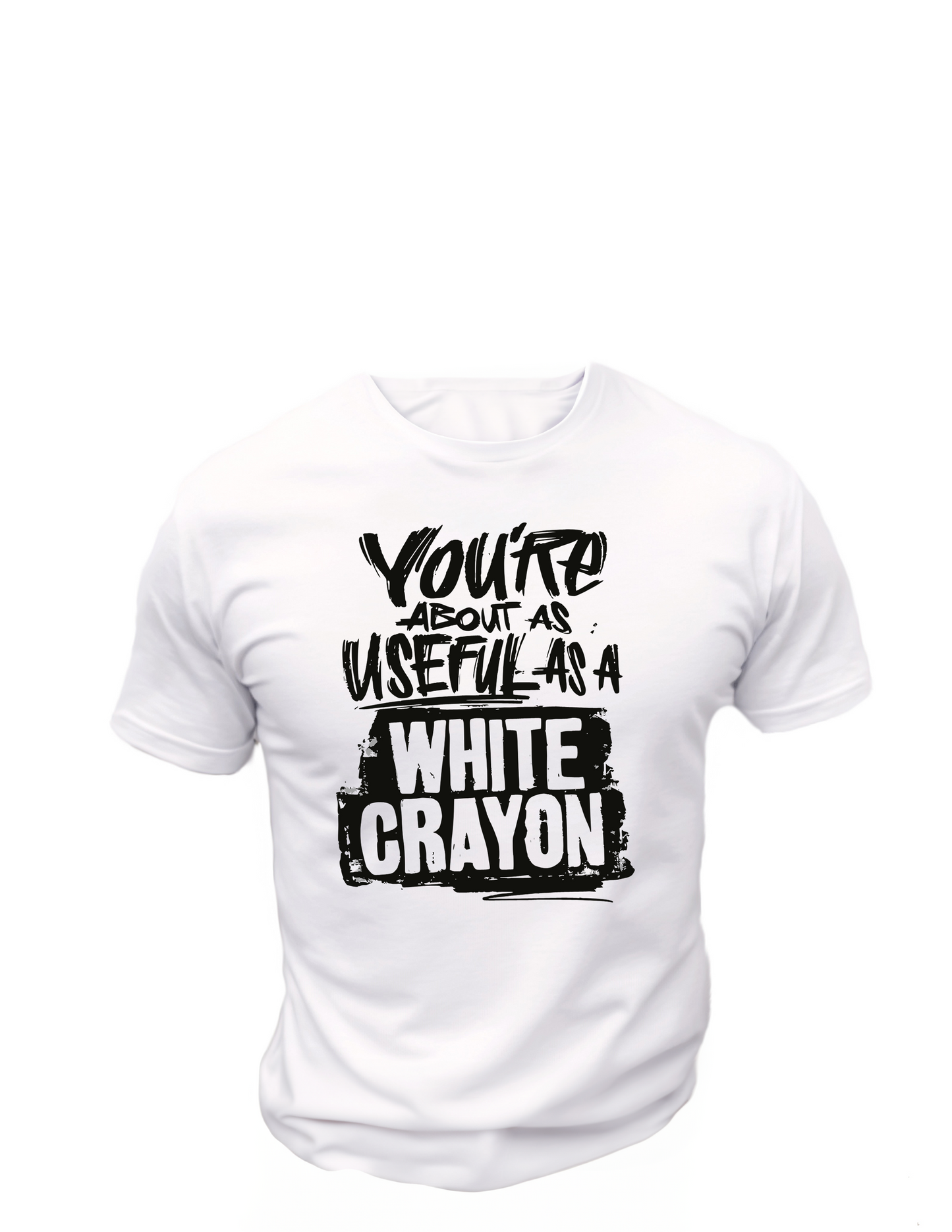 You're About As Useful As A White Crayon T-Shirt, Funny Tee Shirt , Great gift Idea, Cotton 0146