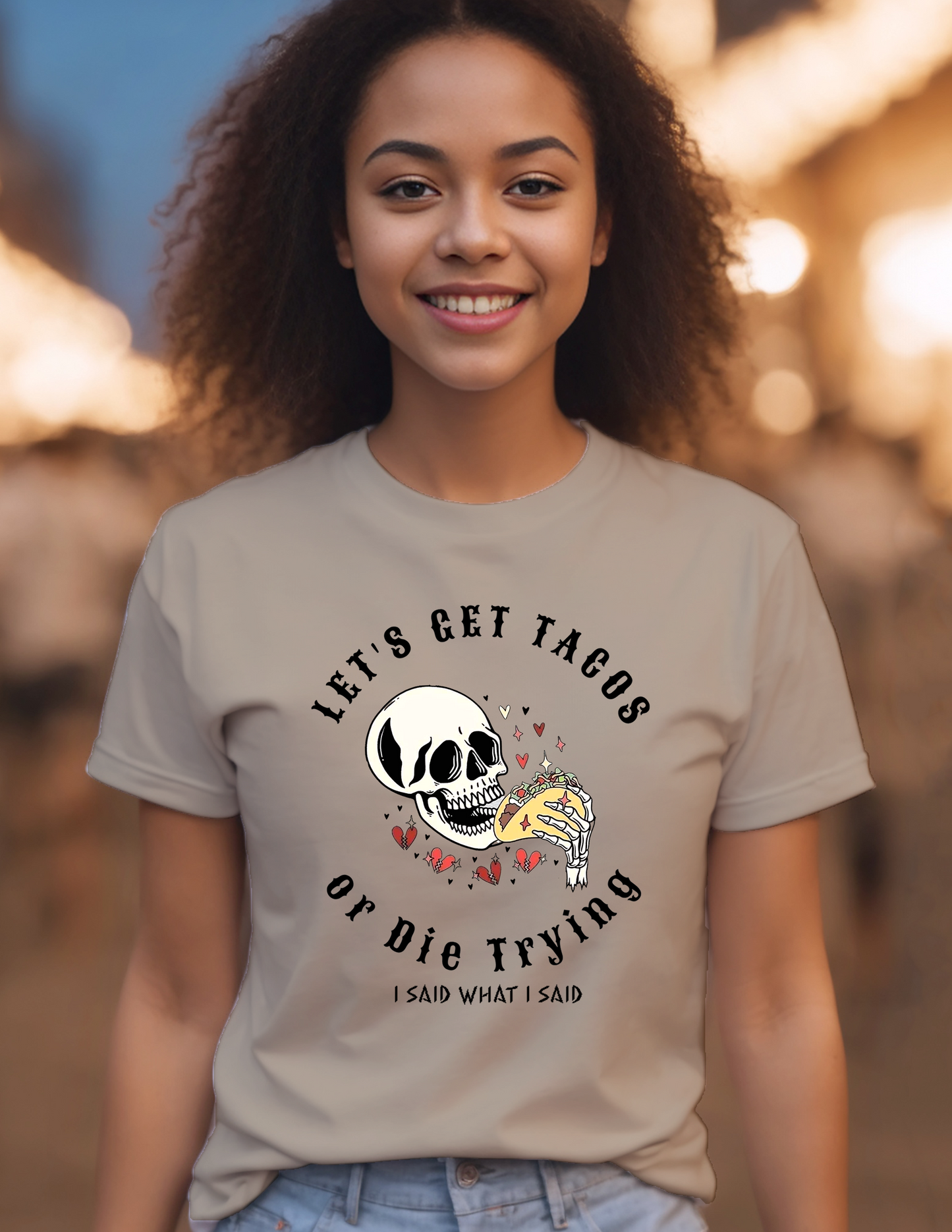 Let's Get Tacos or Die Trying T-Shirt, Dog MAMA T-Shirts Cotton 0168