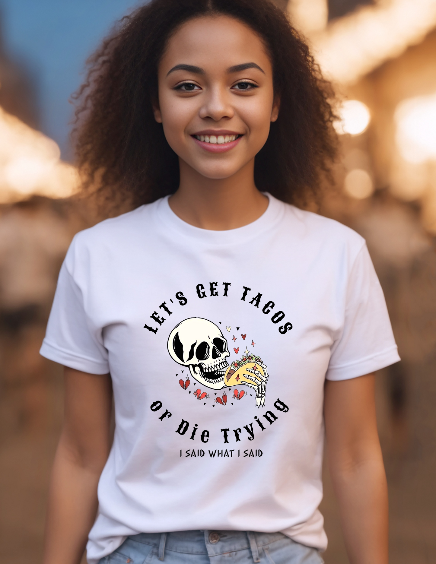 Let's Get Tacos or Die Trying T-Shirt, Dog MAMA T-Shirts Cotton 0168