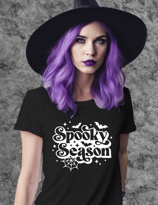 Spooky Season T-Shirt, Halloween, 0177 Cotton