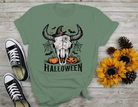 Halloween Skull T-Shirt 0185 Cotton