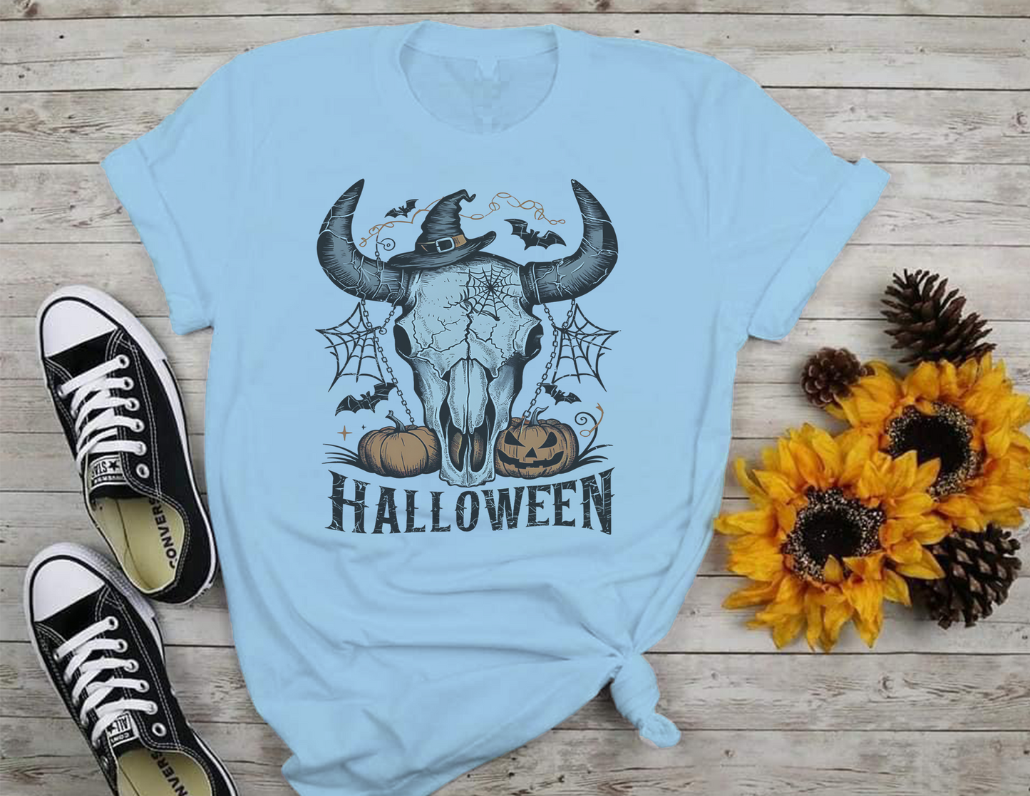 Halloween Skull T- Shirt 0185 Polyester