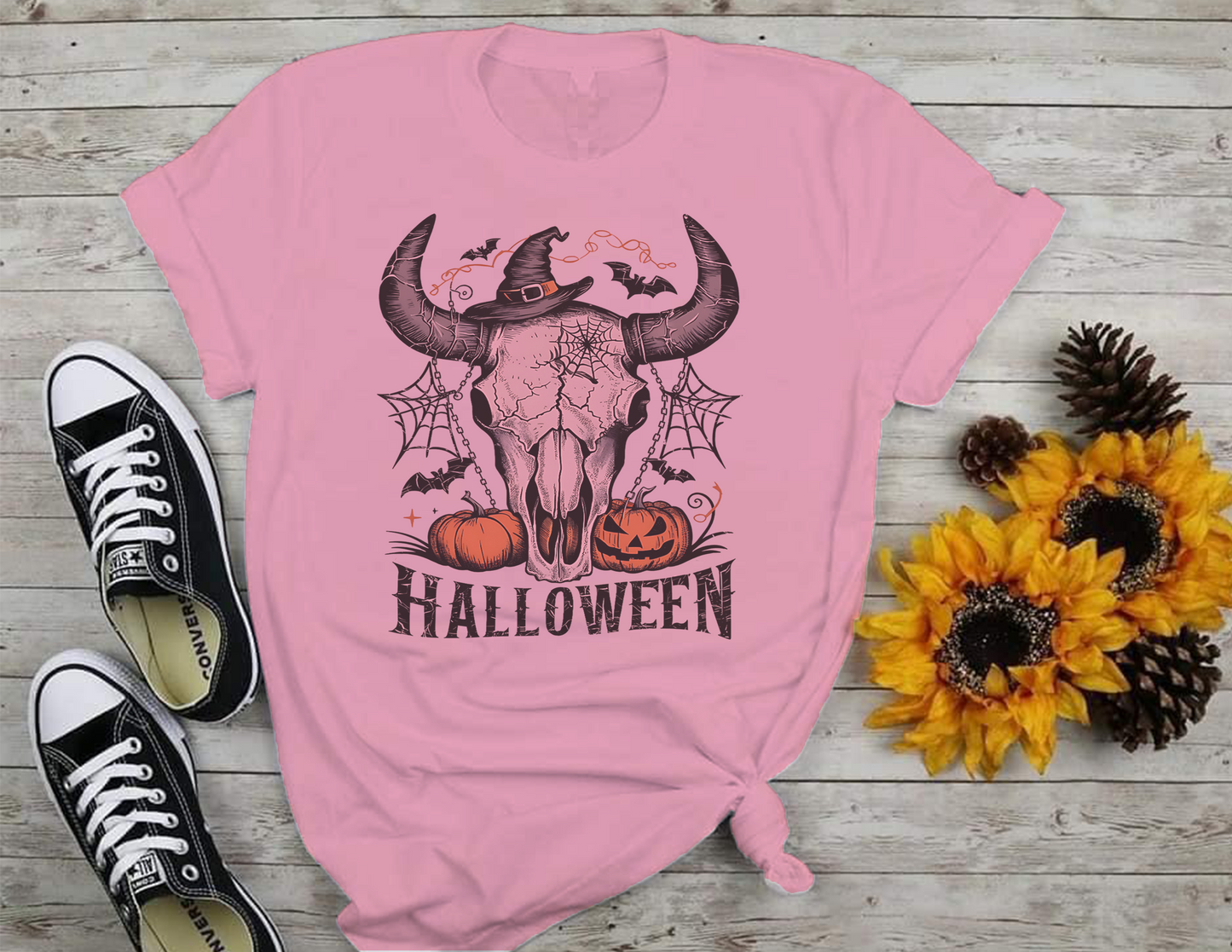 Halloween Skull T- Shirt 0185 Polyester