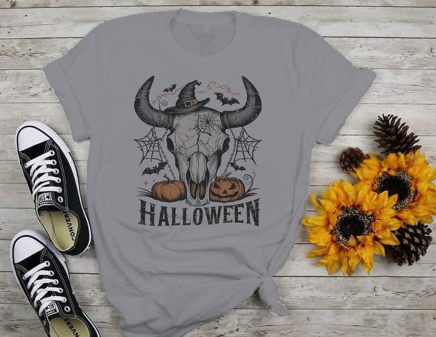 Halloween Skull T- Shirt 0185 Polyester