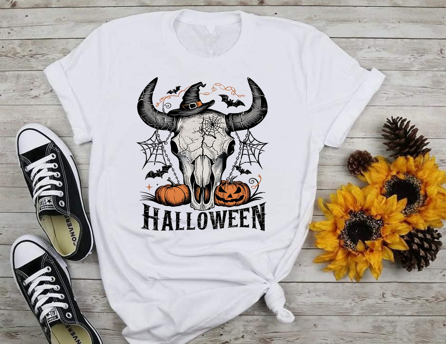 Halloween Skull T- Shirt 0185 Polyester