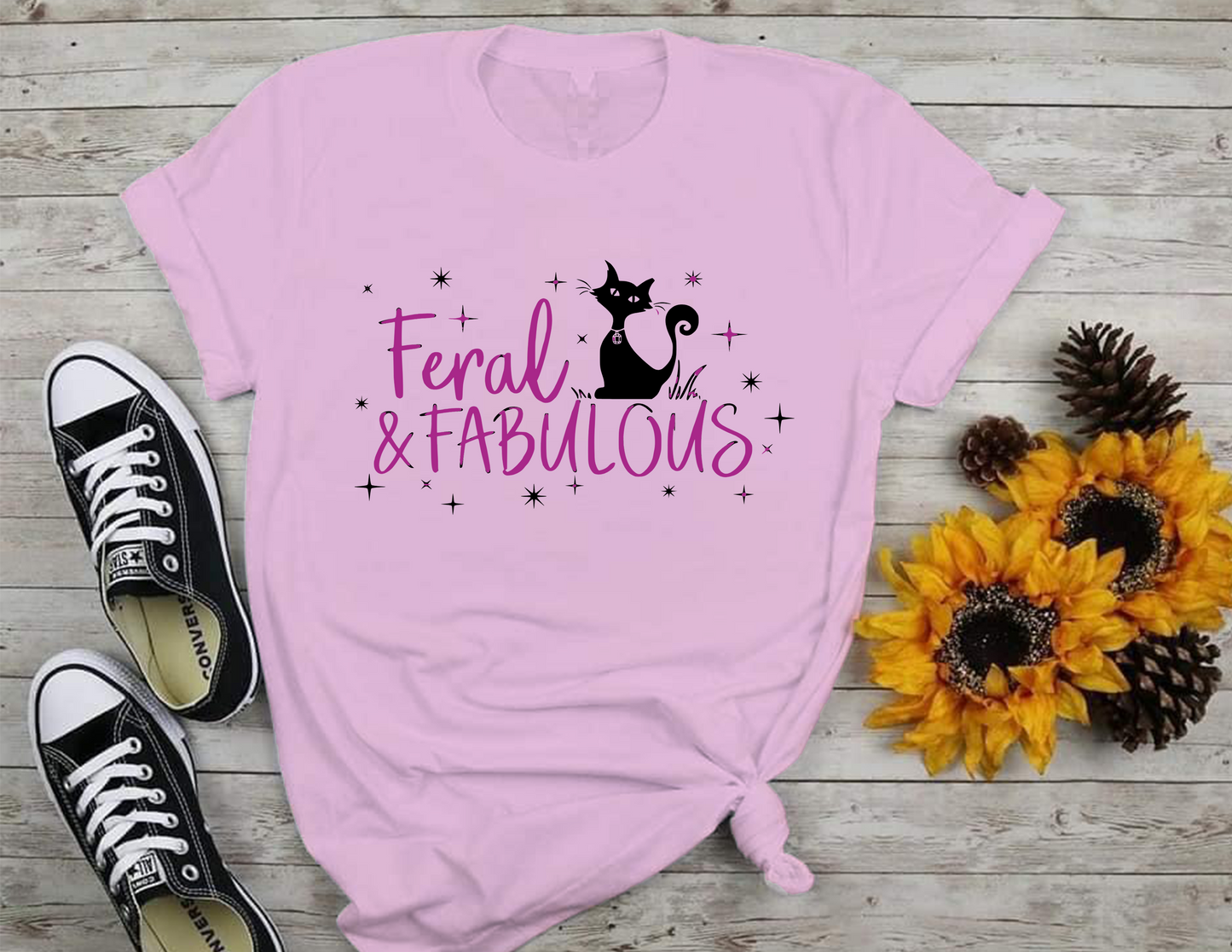 Feral & Fabulous T-Shirt 0186 Cotton