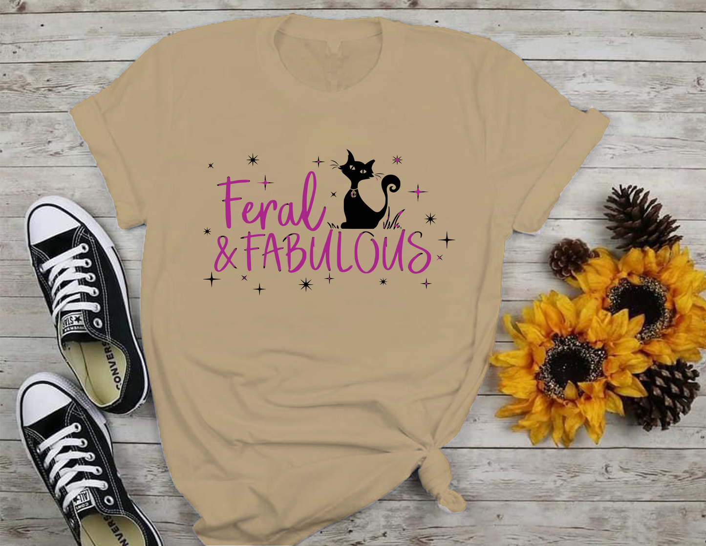 Feral & Fabulous T-Shirt 0186 Cotton