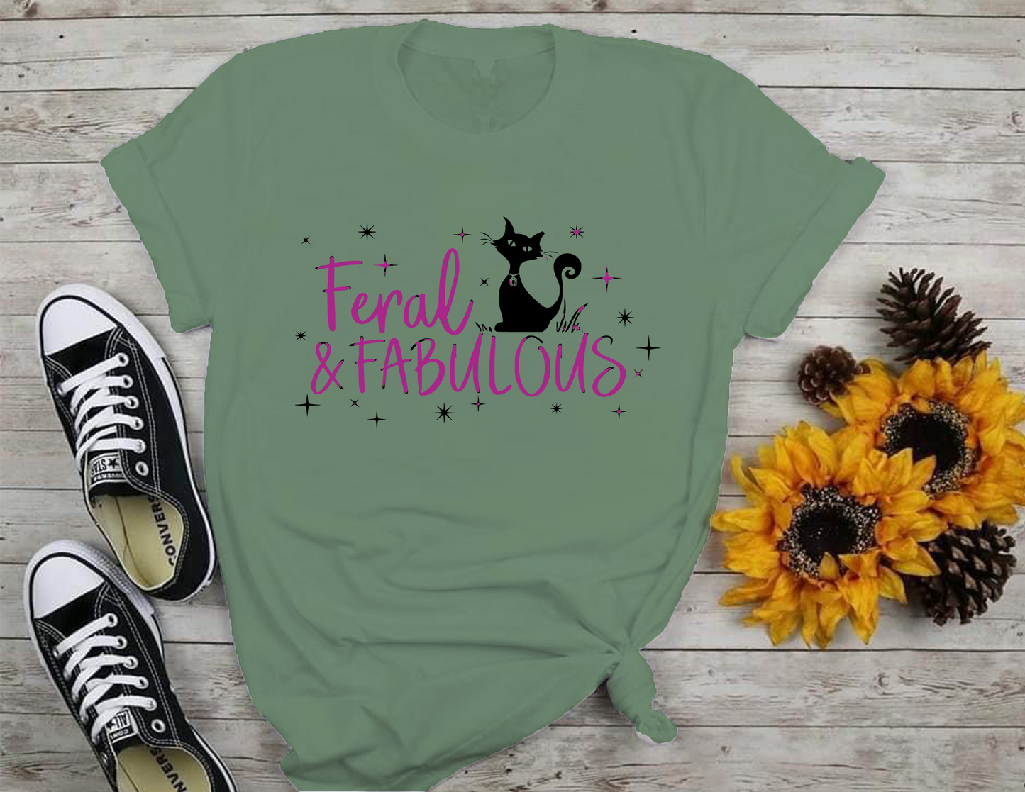 Feral & Fabulous T-Shirt 0186 Cotton