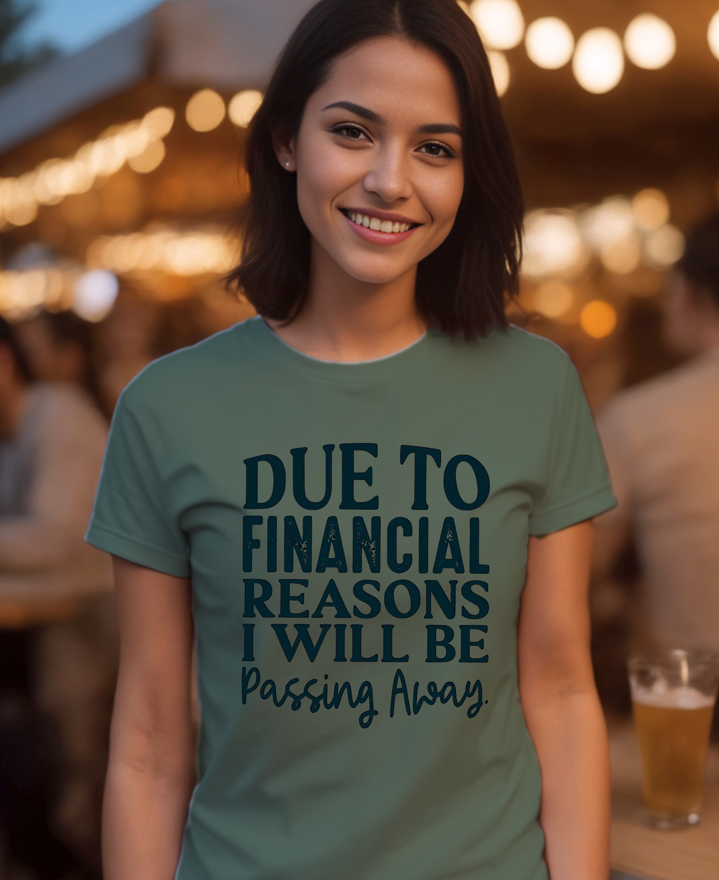 Due To Financial Reasons I Will Be Passing Away T-Shirt 0197 Cotton