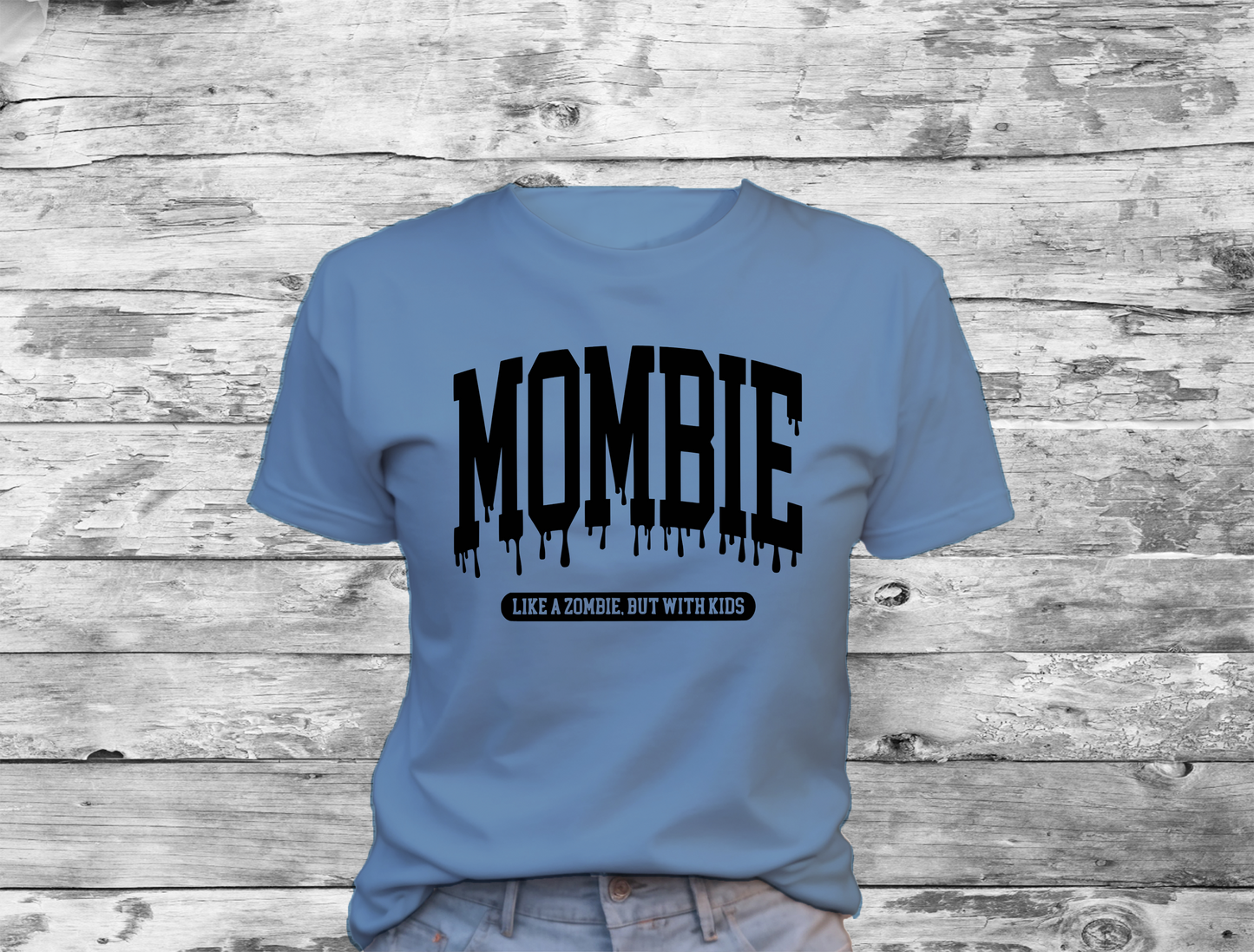 MOMBIE Like A Zombie, But With Kids T-Shirt, Halloween, 0209 Cotton