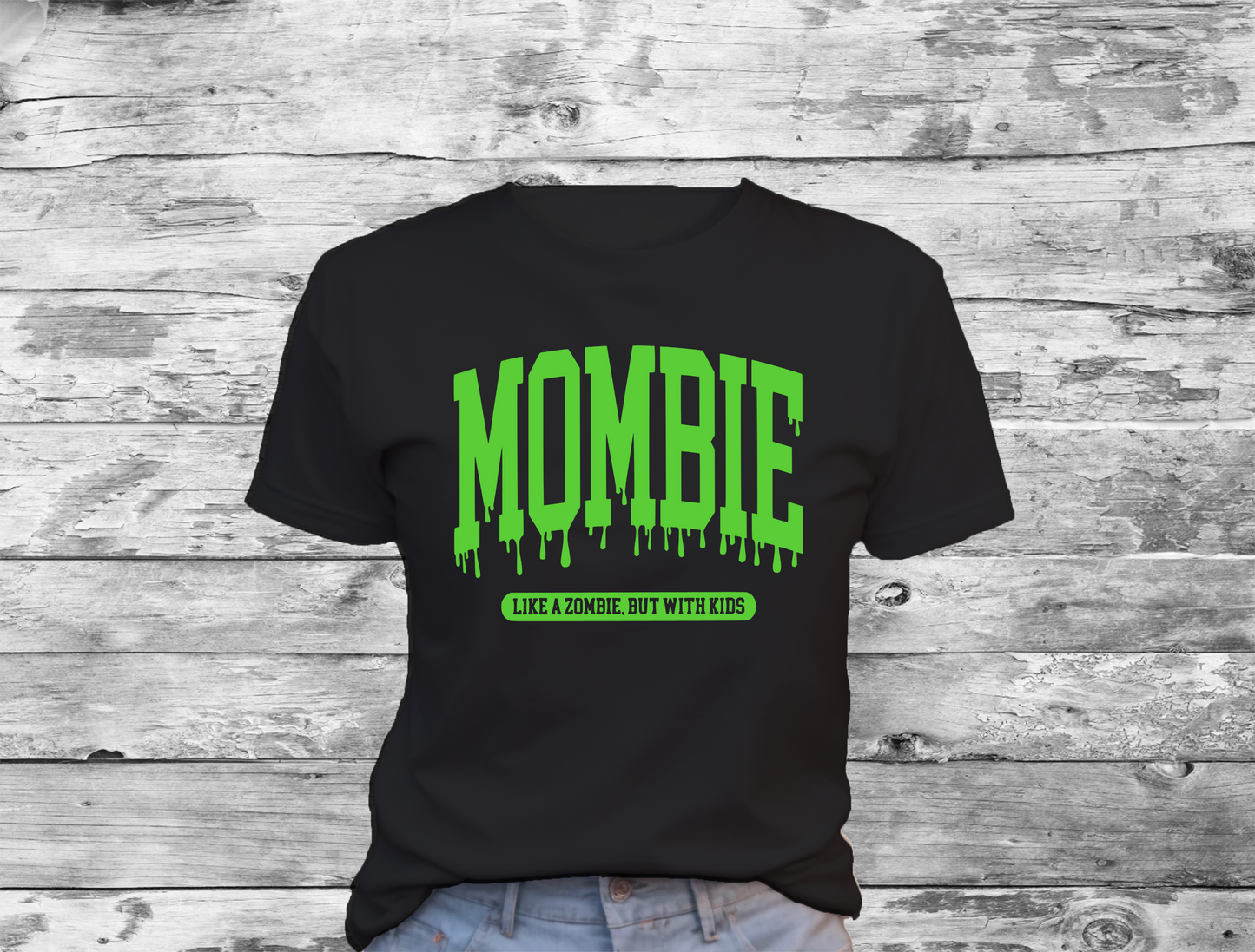 MOMBIE Like A Zombie, But With Kids T-Shirt, Halloween, 0209 Cotton