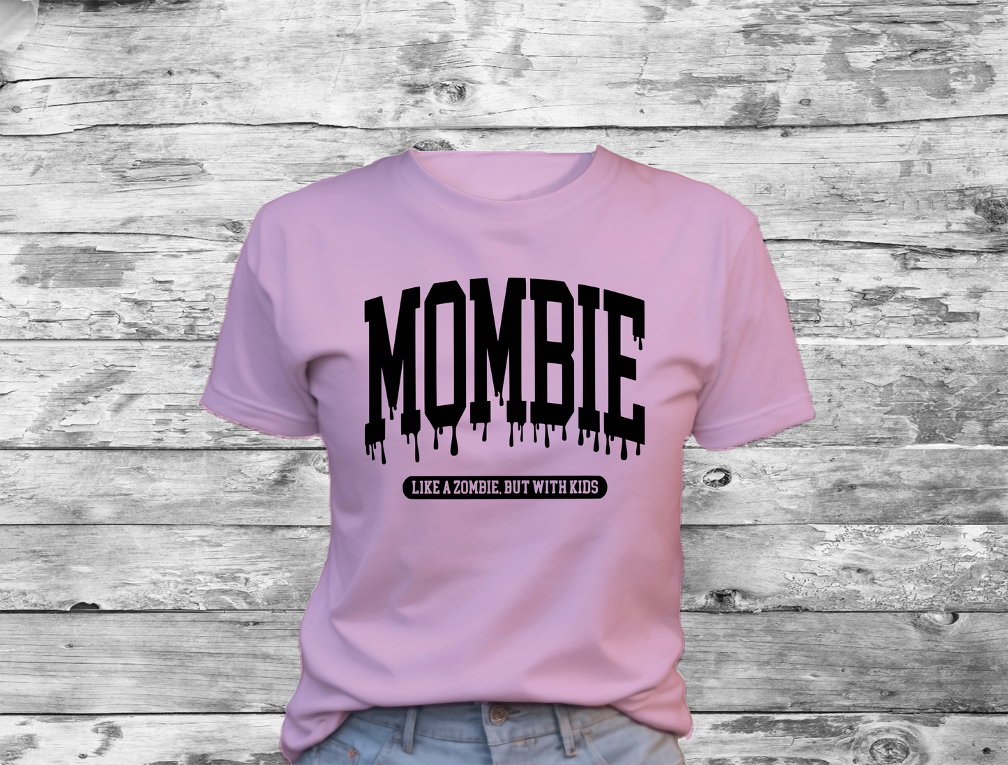 MOMBIE Like A Zombie, But With Kids T-Shirt, Halloween, 0209 Cotton