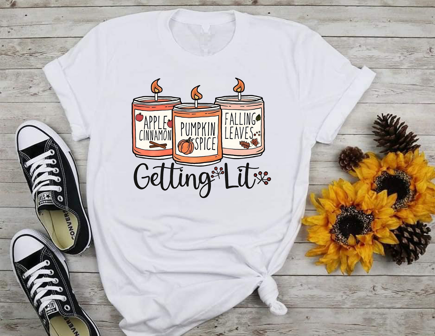 Getting Lit T-Shirt, Halloween, 0210 Cotton