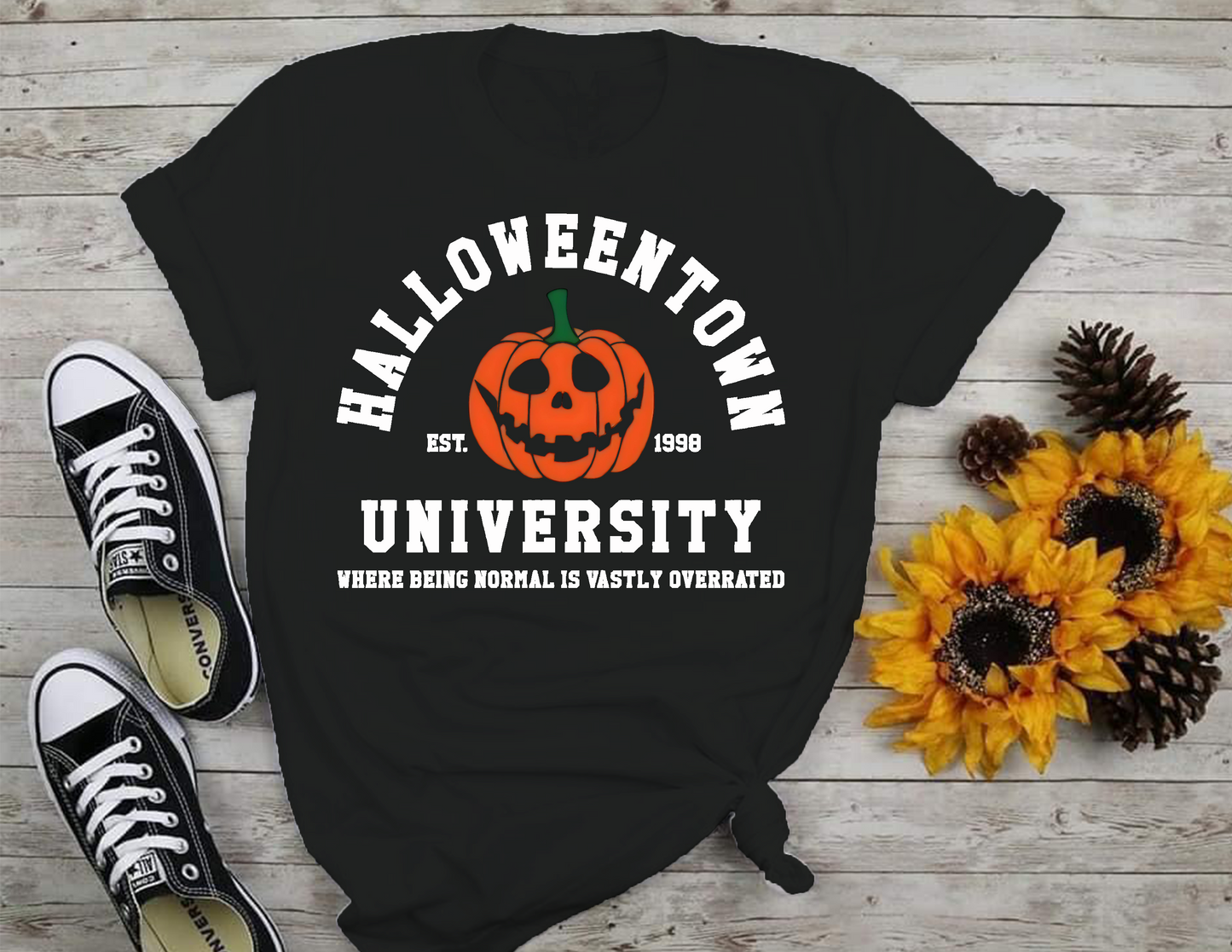 Halloween University T-Shirt, Halloween, 0212 Cotton