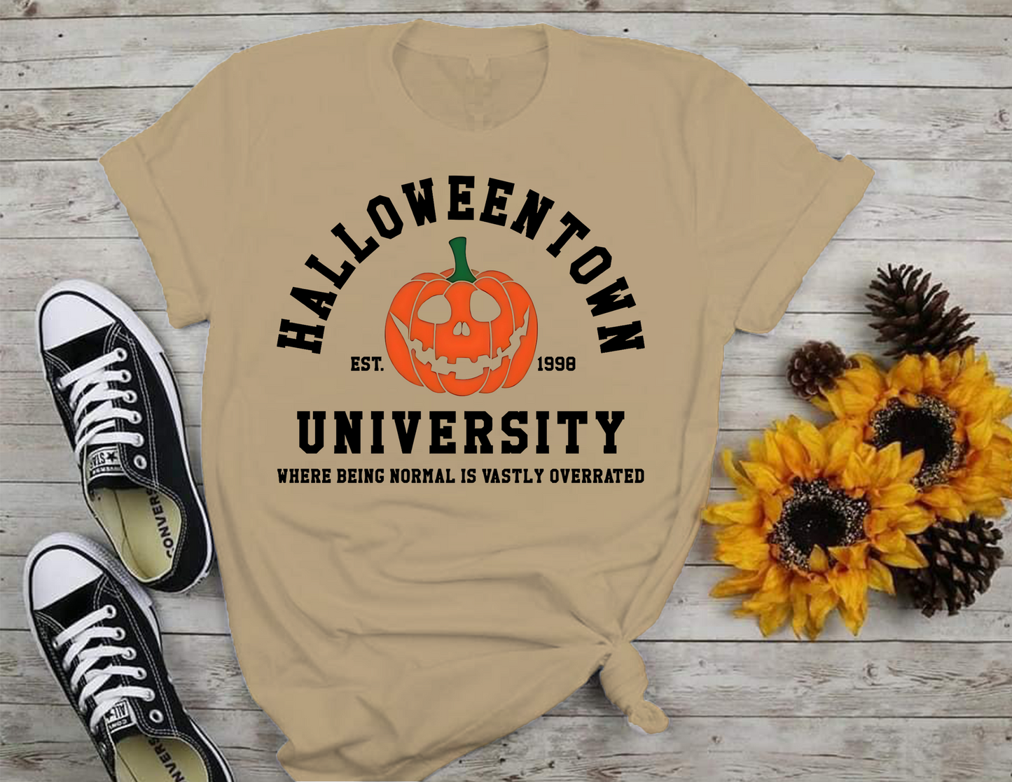 Halloween University T-Shirt, Halloween, 0212 Cotton