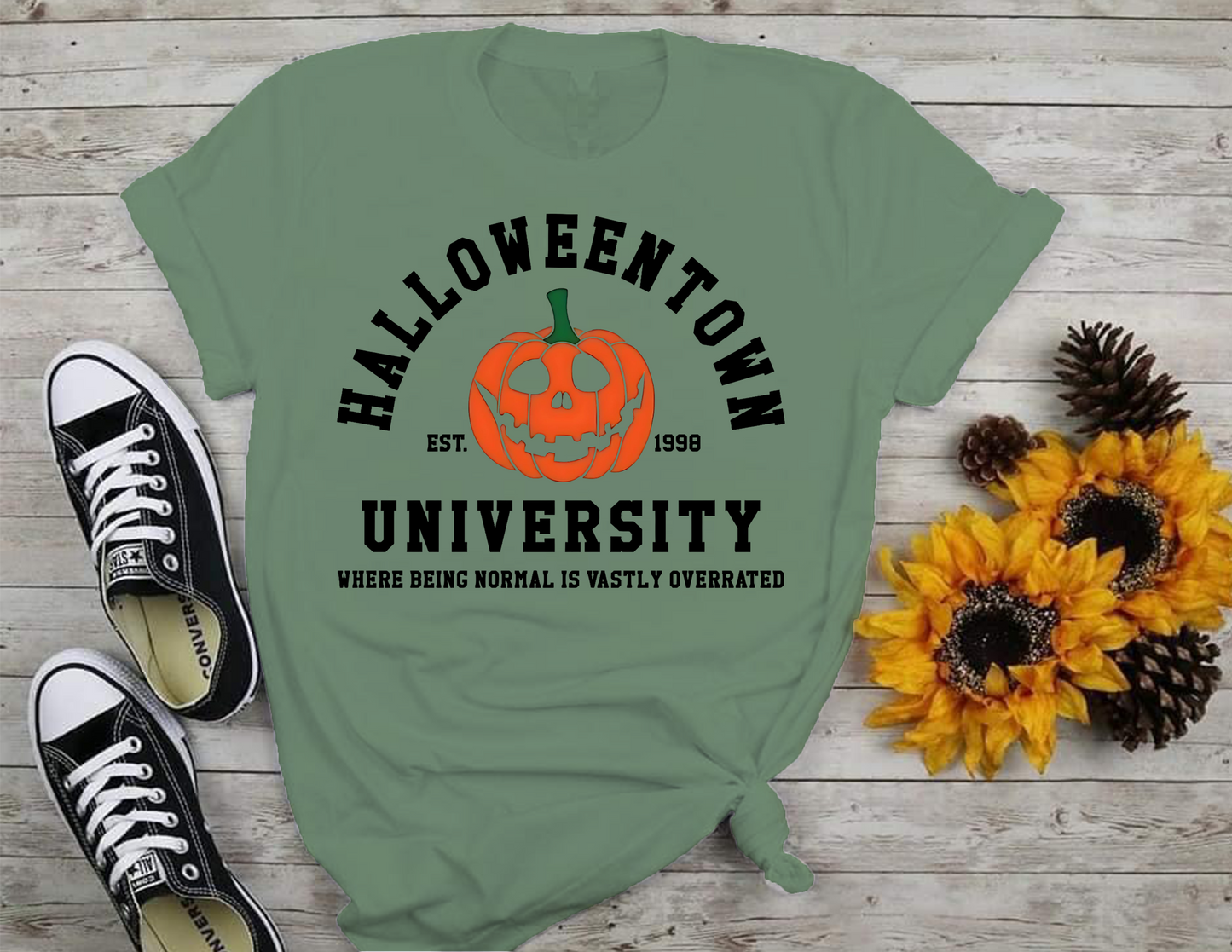 Halloween University T-Shirt, Halloween, 0212 Cotton