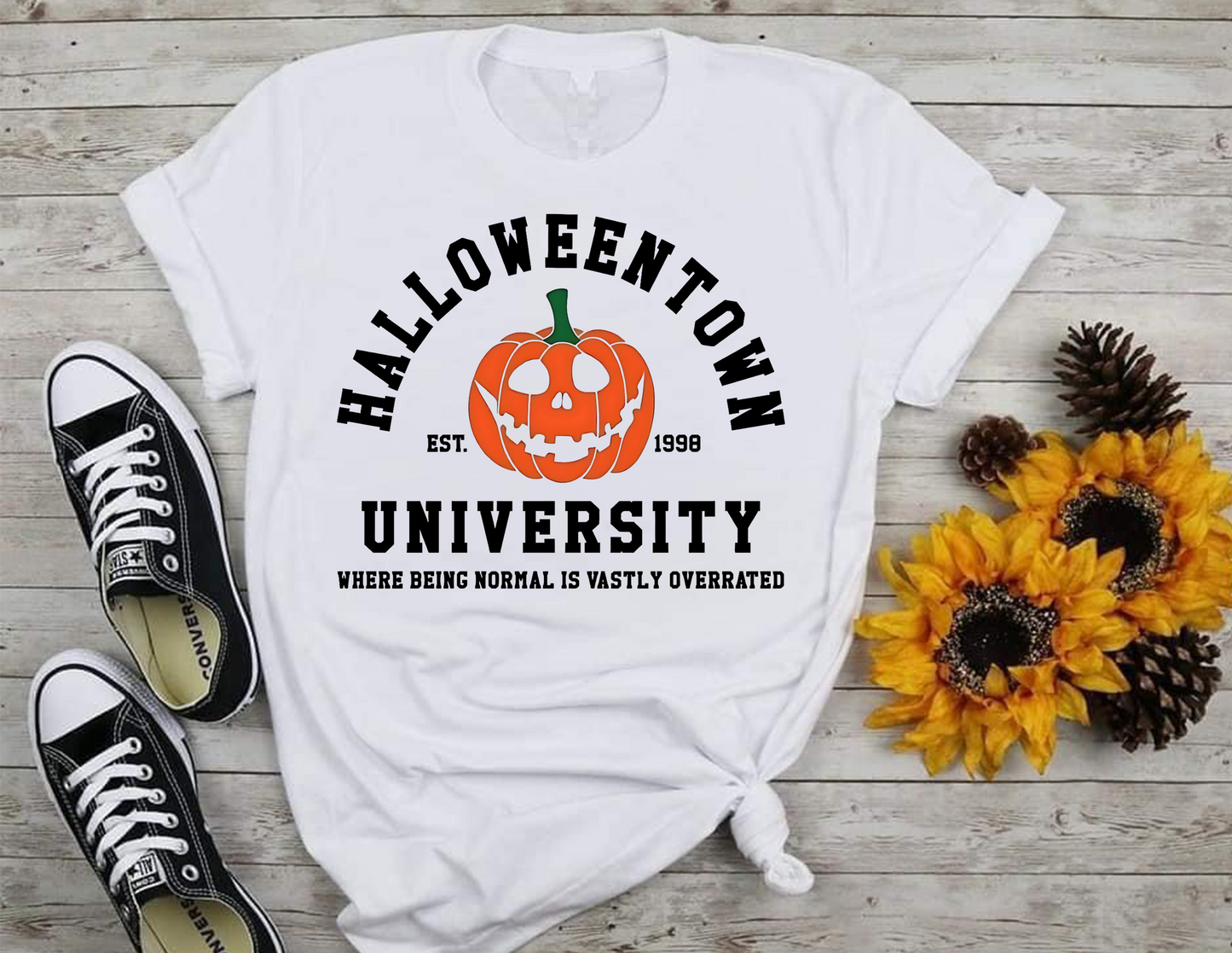 Halloween University T-Shirt, Halloween, 0212 Cotton