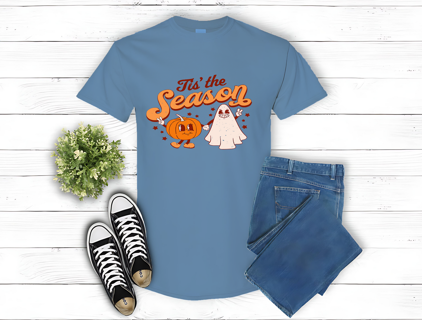 Tis The Season T-Shirt, Halloween, 0234 Cotton