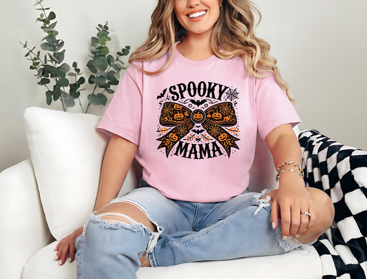 Spooky Mama T-Shirt, Halloween, 0236 Cotton