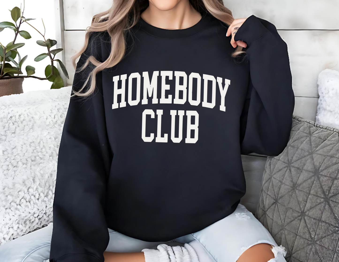 Homebody Club Unisex Fleece Crew Sweatshirt #242