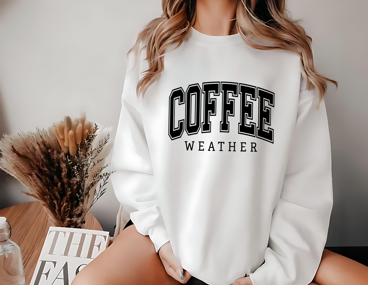 Coffee Weather Unisex Fleece Crew Sweatshirt #244