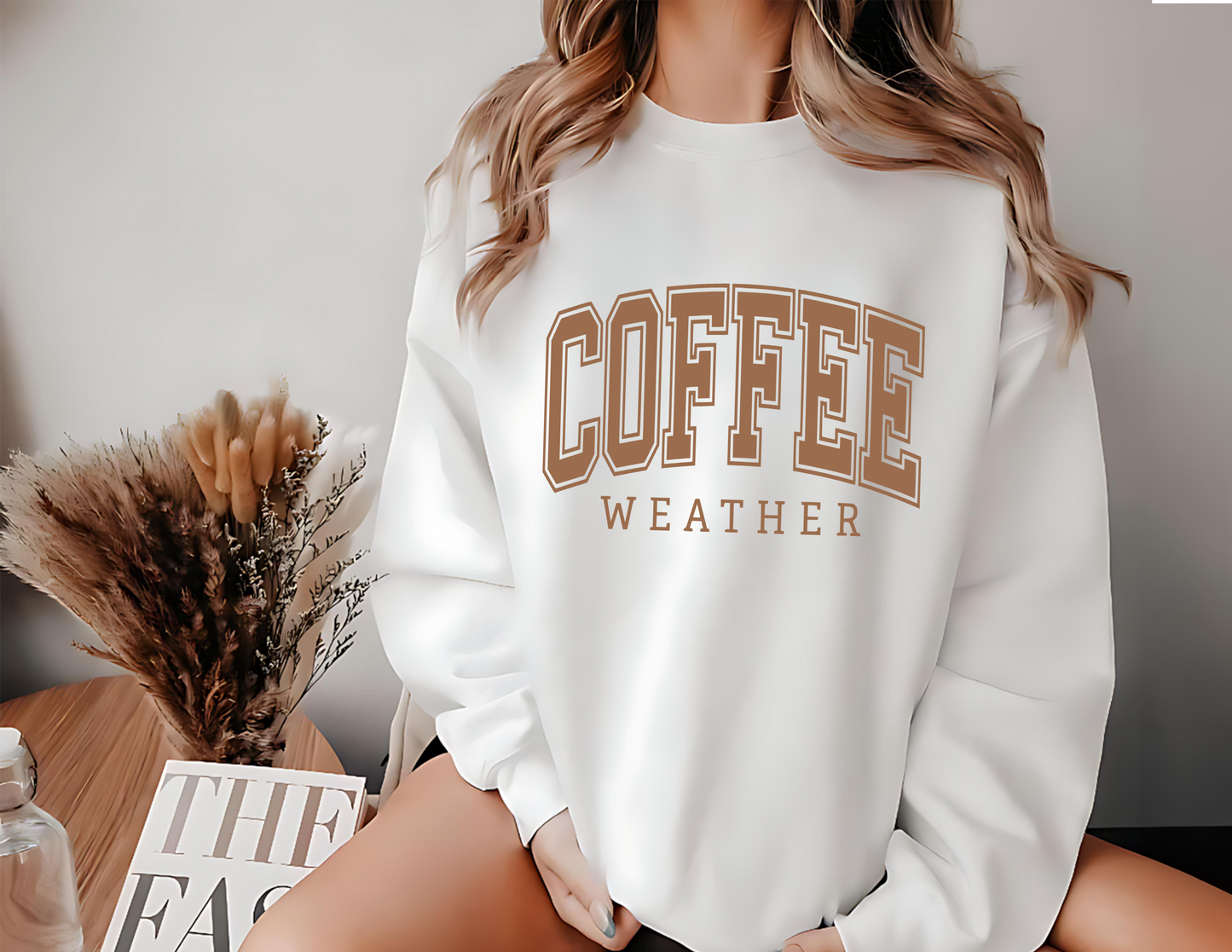 Coffee Weather Unisex Fleece Crew Sweatshirt #244