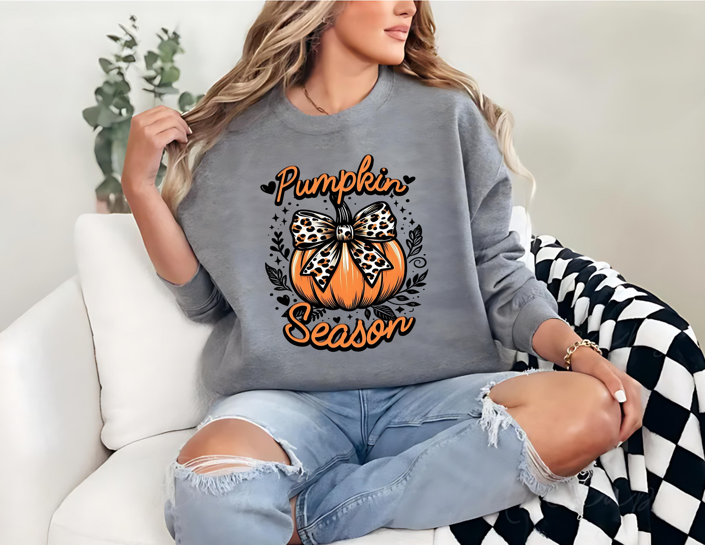 Pumpkin Season Unisex Fleece Crew Sweatshirt #245