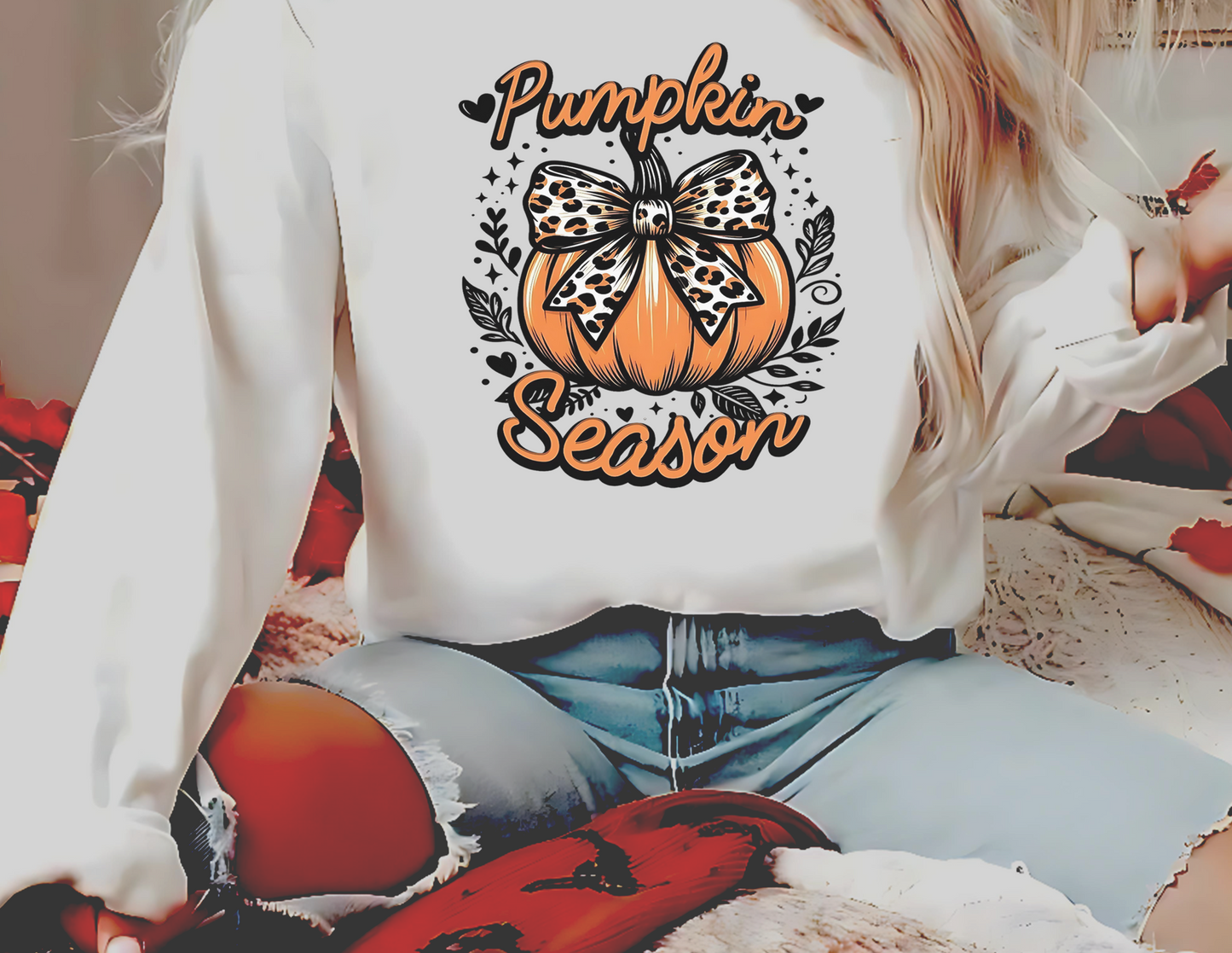 Pumpkin Season Unisex Fleece Crew Sweatshirt #245