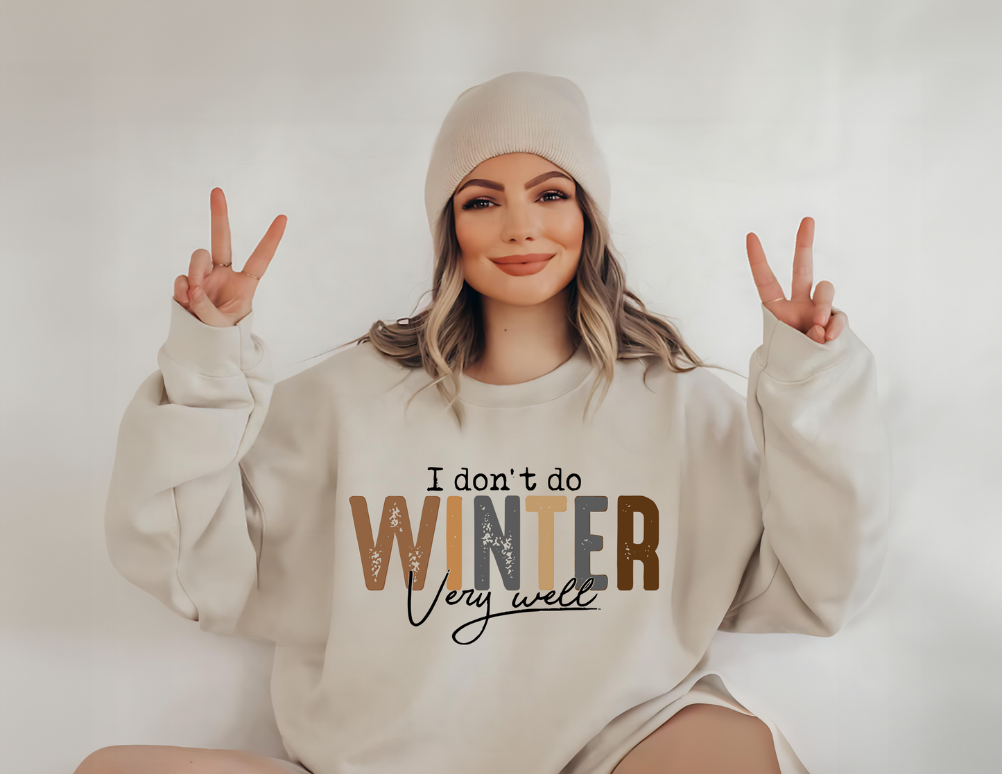 I don't do Winter Very Well Unisex Fleece Crew Sweatshirt #246