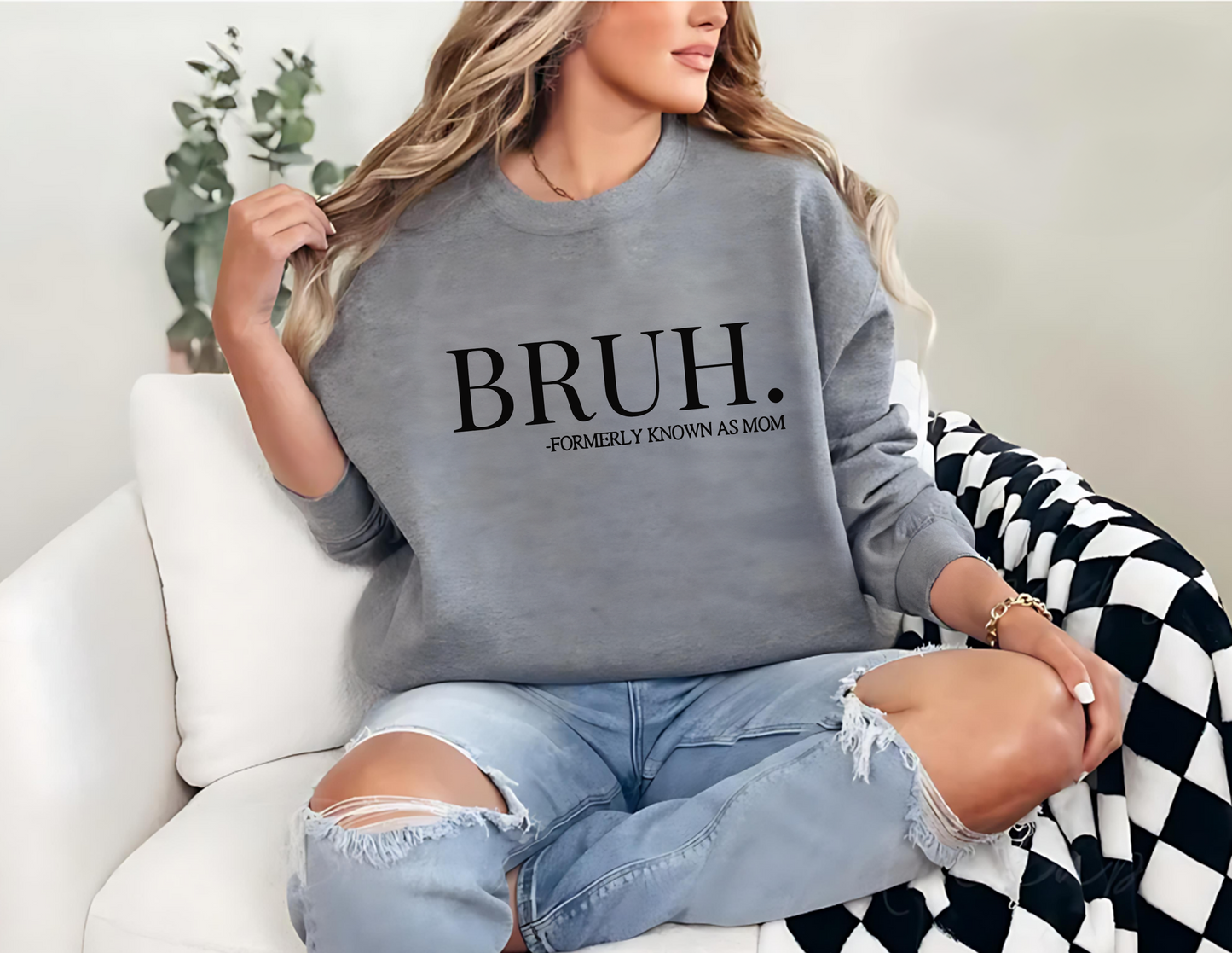 BRUH. Formerly Known As Mom Unisex Fleece Crew Sweatshirt #249