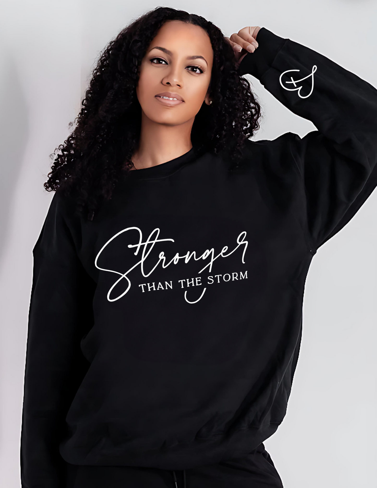 Stronger Than The Storm Unisex Fleece Crew Sweatshirt #250