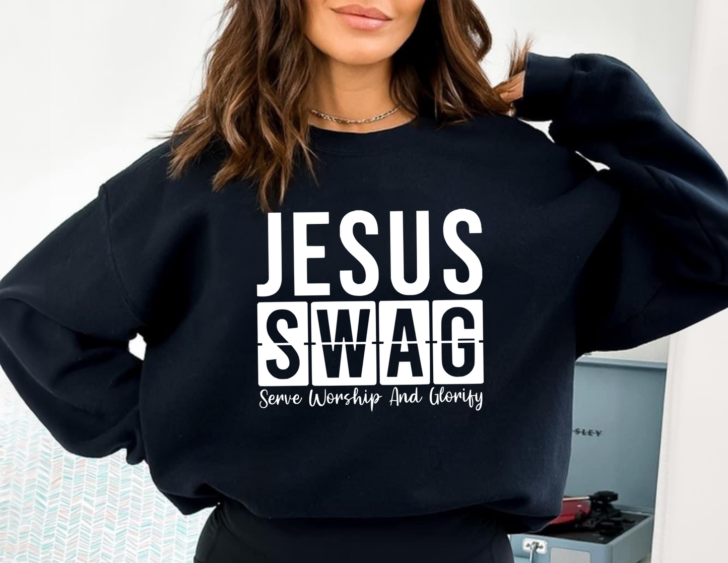 Jesus Swag Unisex Fleece Crew Sweatshirt #260