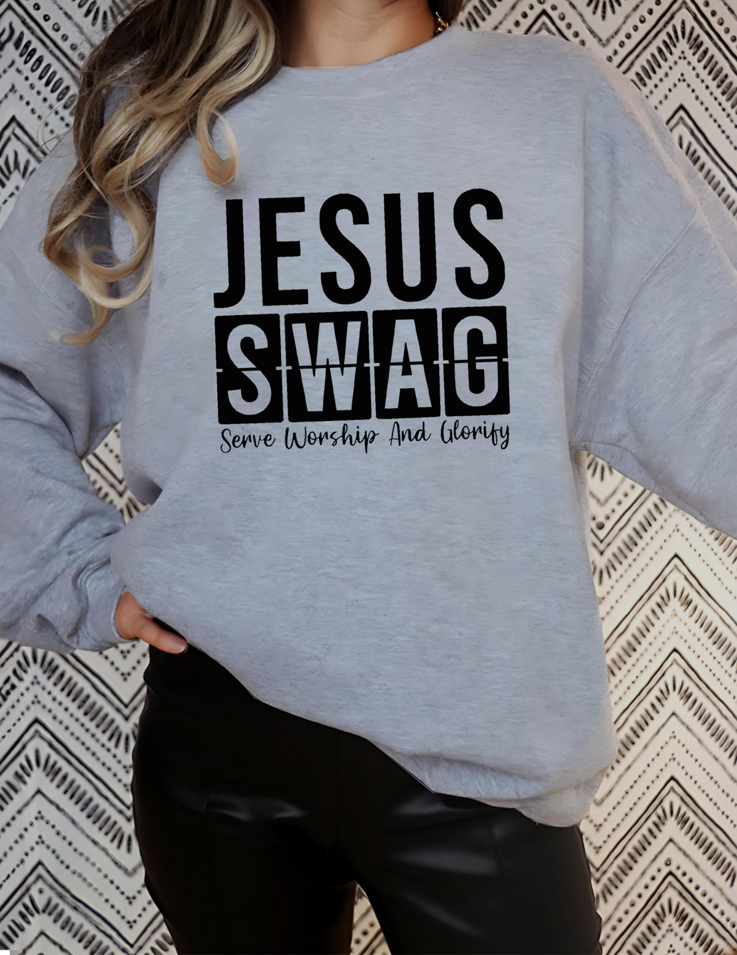 Jesus Swag Unisex Fleece Crew Sweatshirt #260