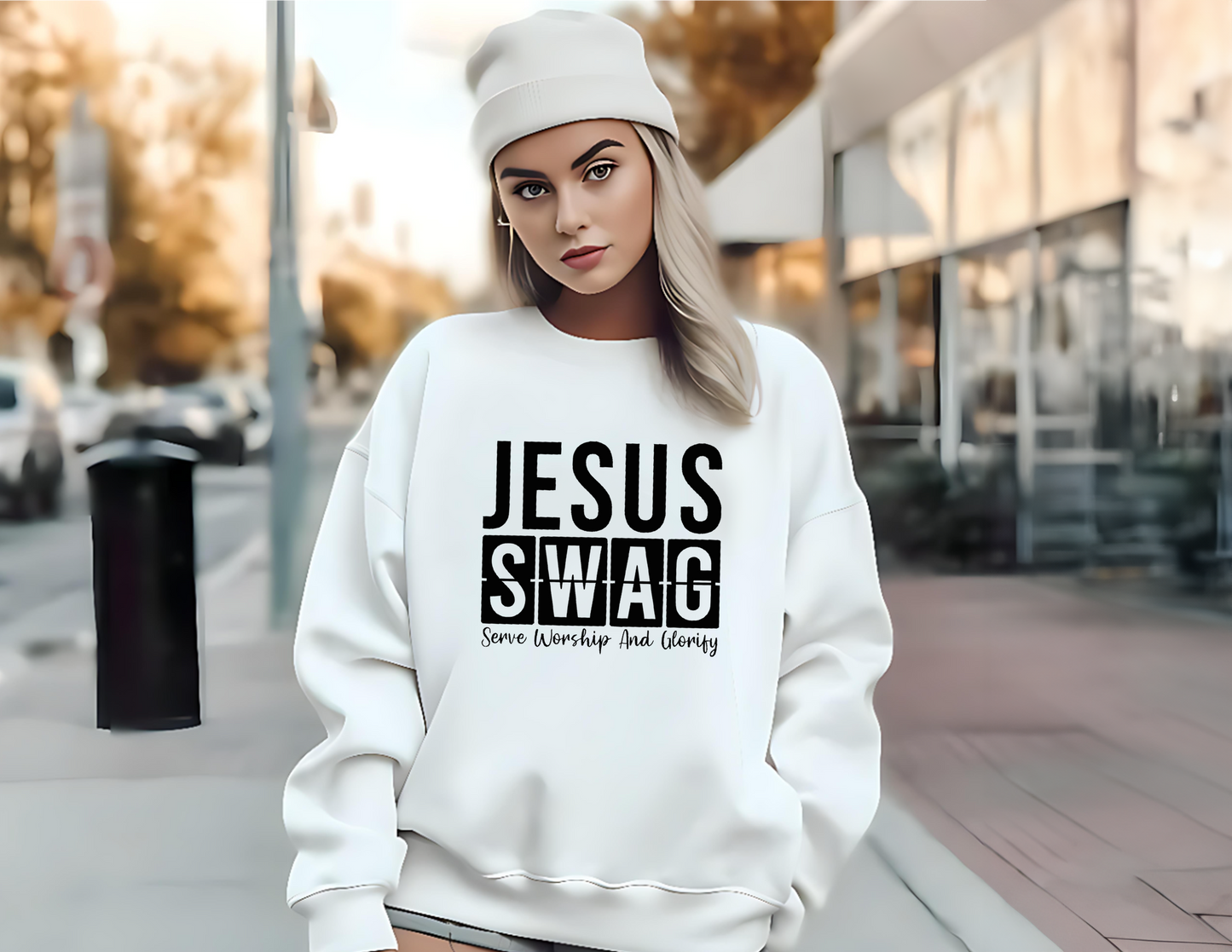 Jesus Swag Unisex Fleece Crew Sweatshirt #260