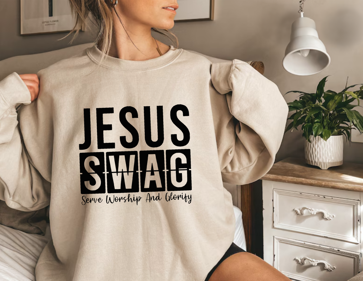 Jesus Swag Unisex Fleece Crew Sweatshirt #260