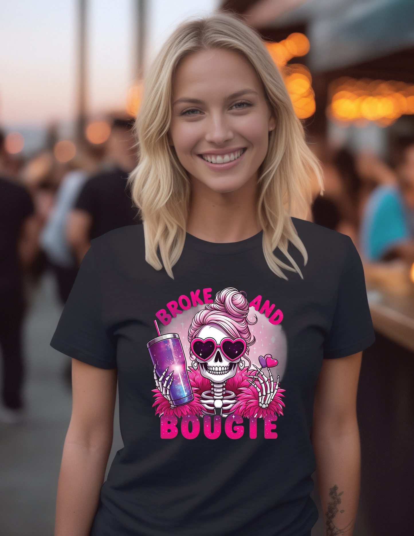 Broke and Bougie T-Shirt, Funny T-Shirt, 0051 Cotton