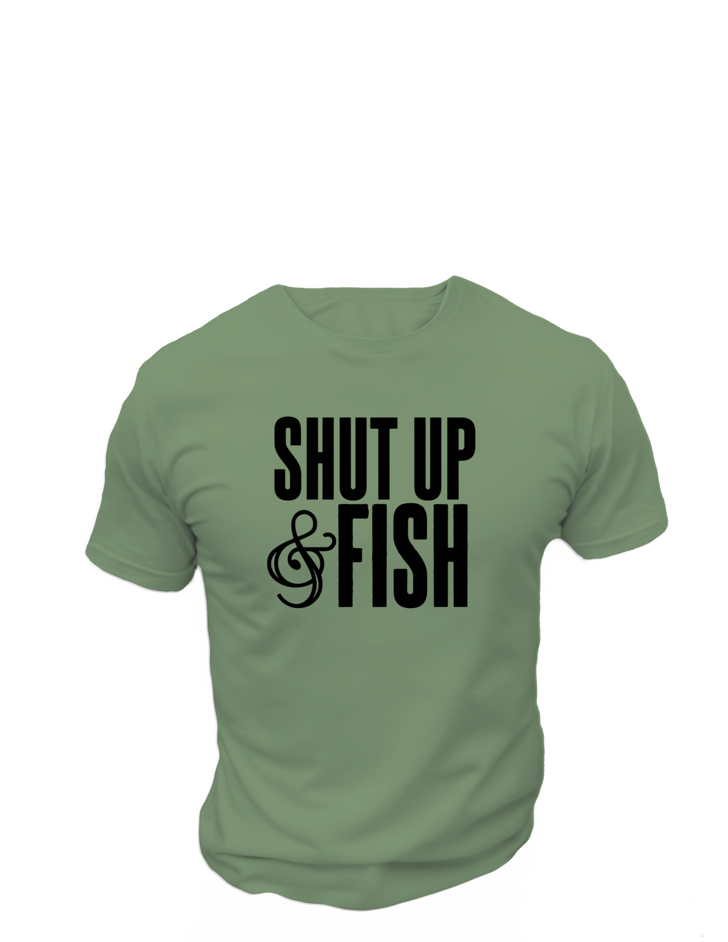 Shut Up and Fish T-Shirt, Funny T-Shirt Great gift Idea, Cotton 0092