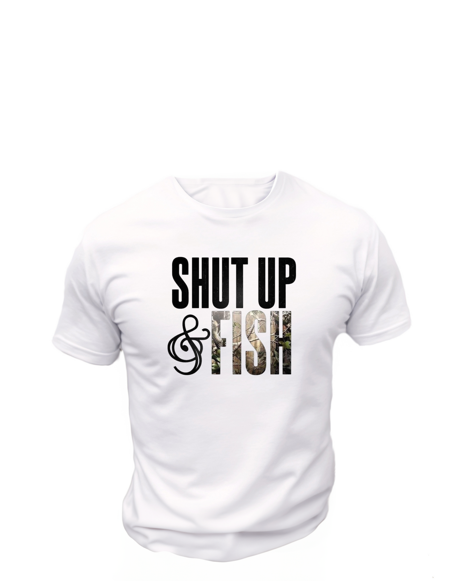 Shut Up and Fish T-Shirt, Funny T-Shirt Great gift Idea, Cotton 0092