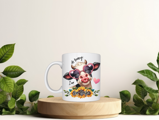 oh honey I Am that Heifer Cow 11oz sublimation Ceramic Coffee Mug