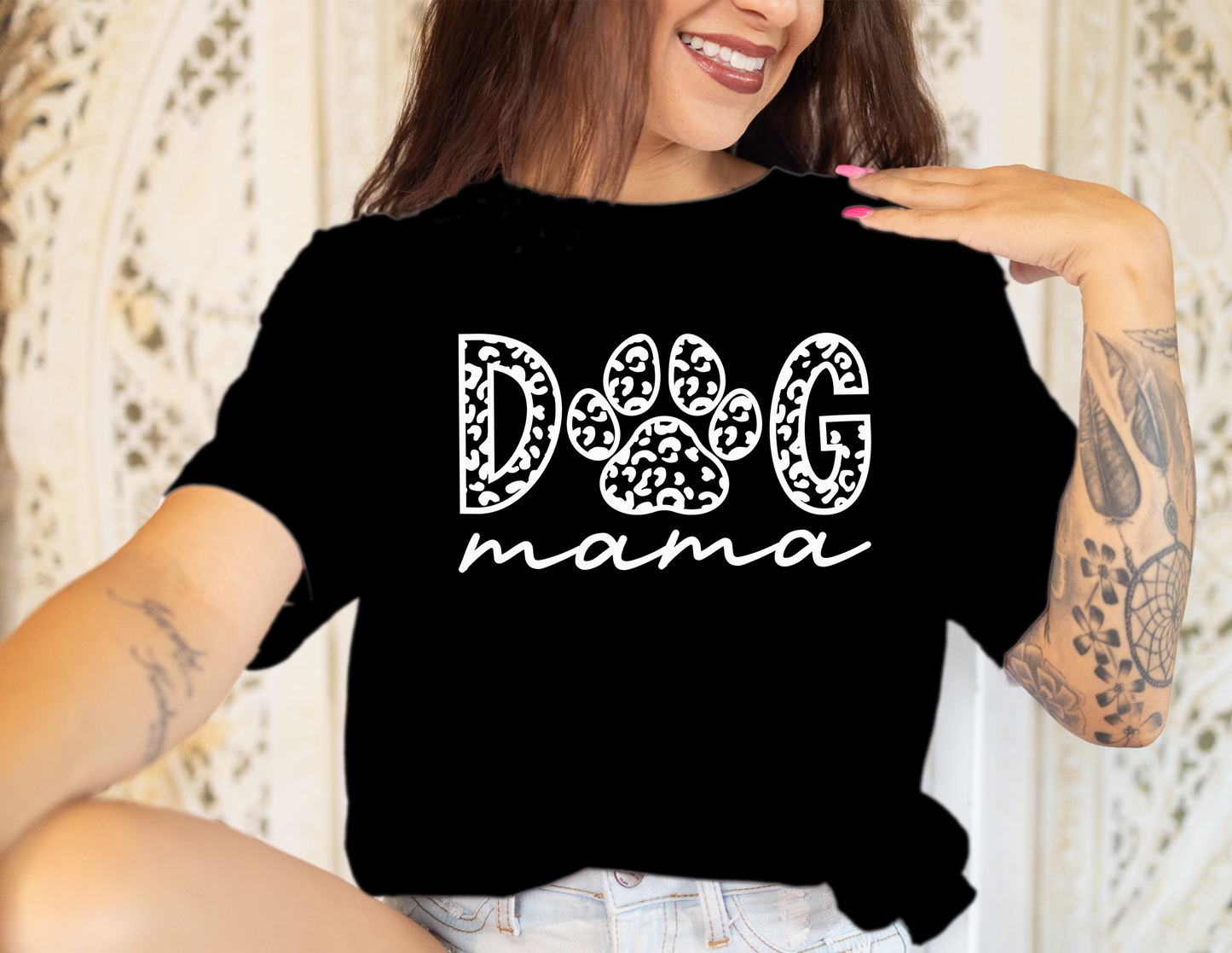 MAMA T-Shirt, Dog MAMA T-Shirts, 0008 Cotton