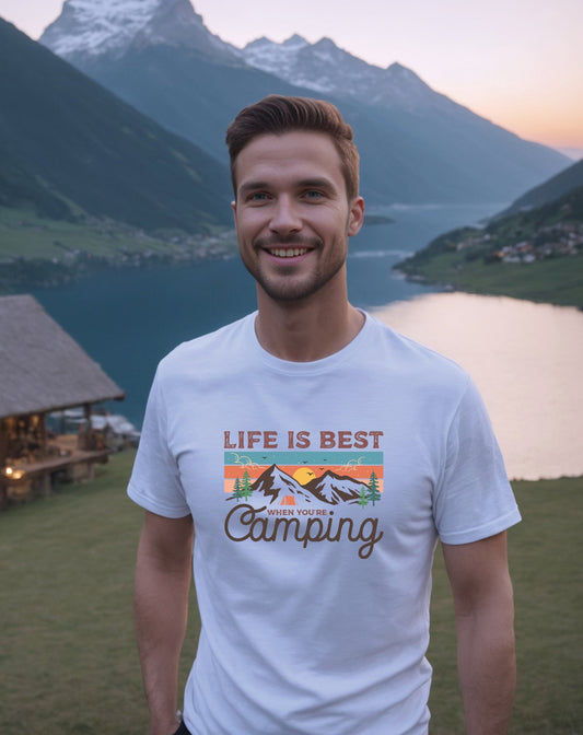 Life Is Best Camping T-Shirt, Unisex Tee Shirt