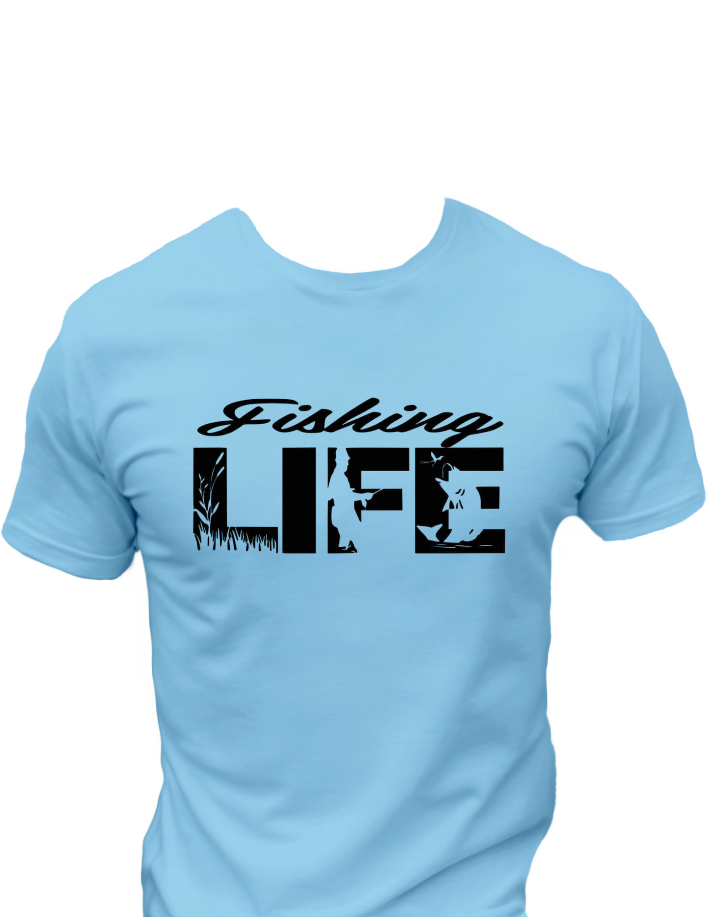 Fishing Life T-Shirt, Funny Tee Shirt , Great gift Idea, 0083 Polyester