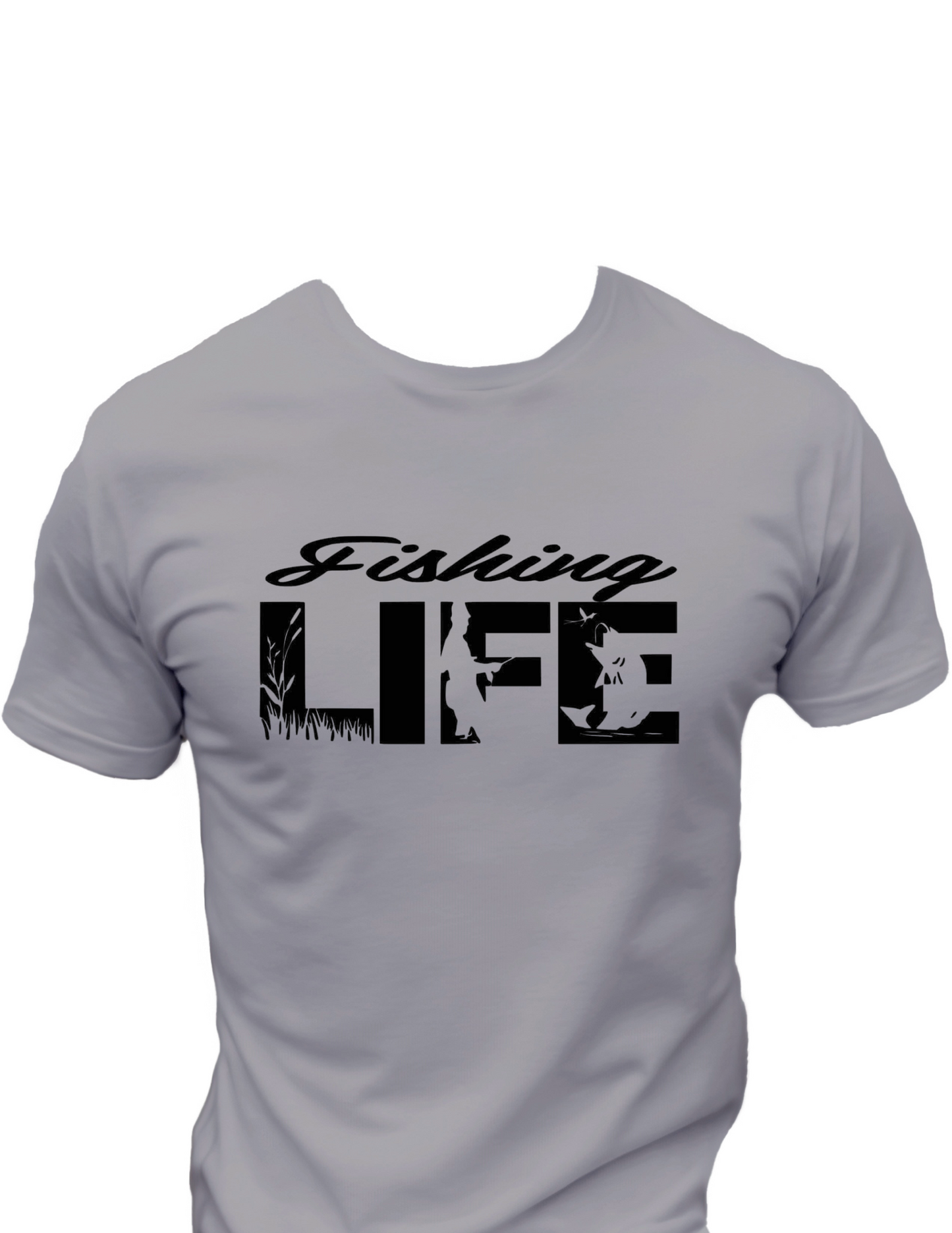 Fishing Life T-Shirt, Funny Tee Shirt , Great gift Idea, 0083 Polyester