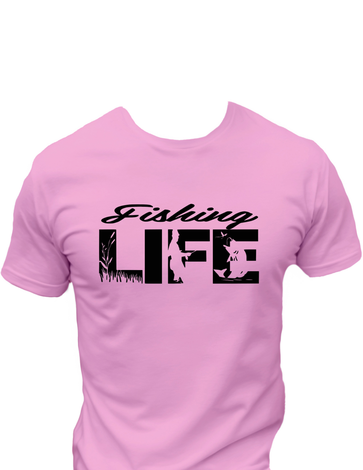 Fishing Life T-Shirt, Funny Tee Shirt , Great gift Idea, 0083 Polyester