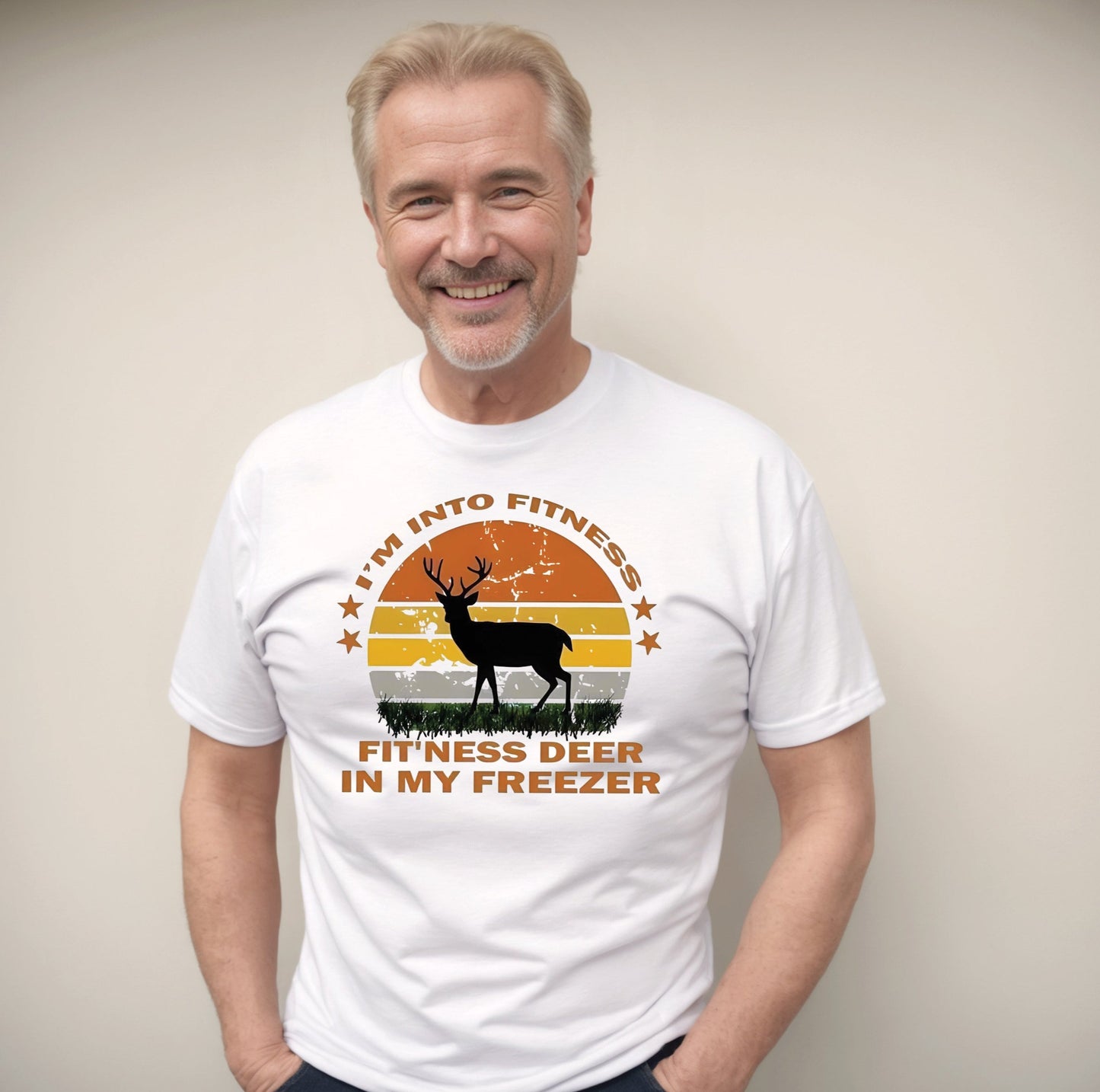 I'm Into Fitness, Fit'ness Deer In My Freezer T-Shirt, Funny Tee Shirt , 0084