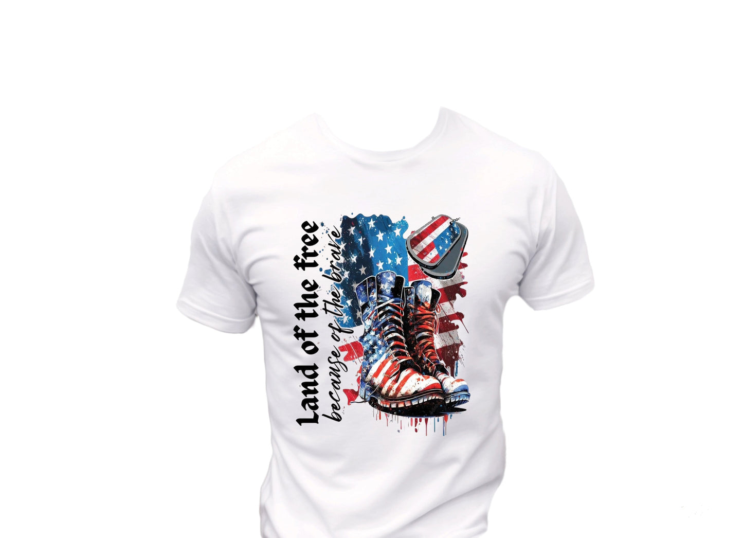 Land Of The Free Because Of The Brave T-Shirt, Funny Tee Shirt, Patriotic 0088