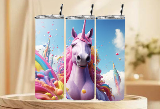 Cotton Candy Unicorn Stainless Steel Insulated Tumbler 20oz