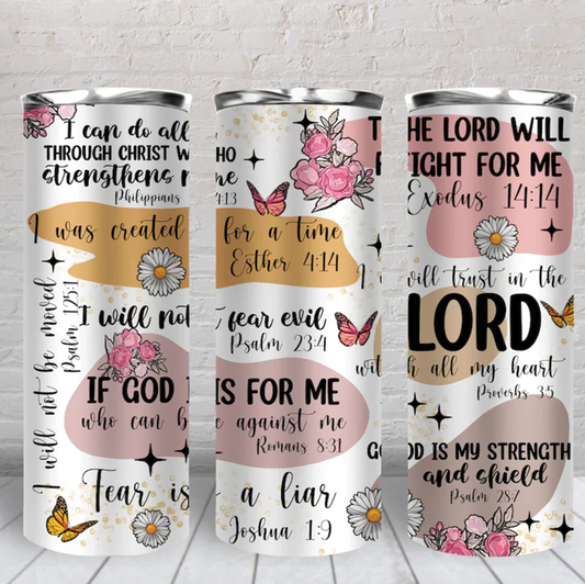 Christian Bible Verses Stainless Steel Insulated 20oz Tumblers